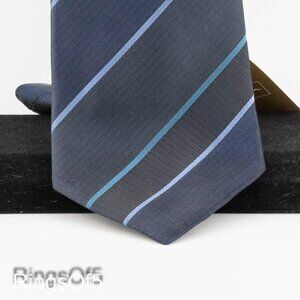 Paul Smith - Blue & Black Striped Tie - Classic